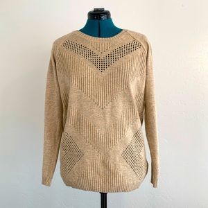 Market & Spruce Yuma Chevron Pointelle Sweater
